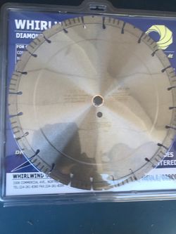 14 inch ,16 inch concrete saw blade $49 and $95 also one asphalt 18 inch for $105