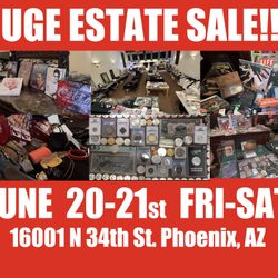 HUGE ESTATE SALE -INDOORS This Fri/Sat June 20-21st