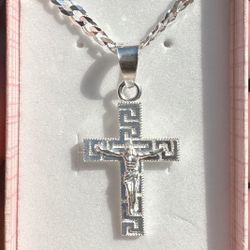 925 Silver cross/ Cruz De Plata 925