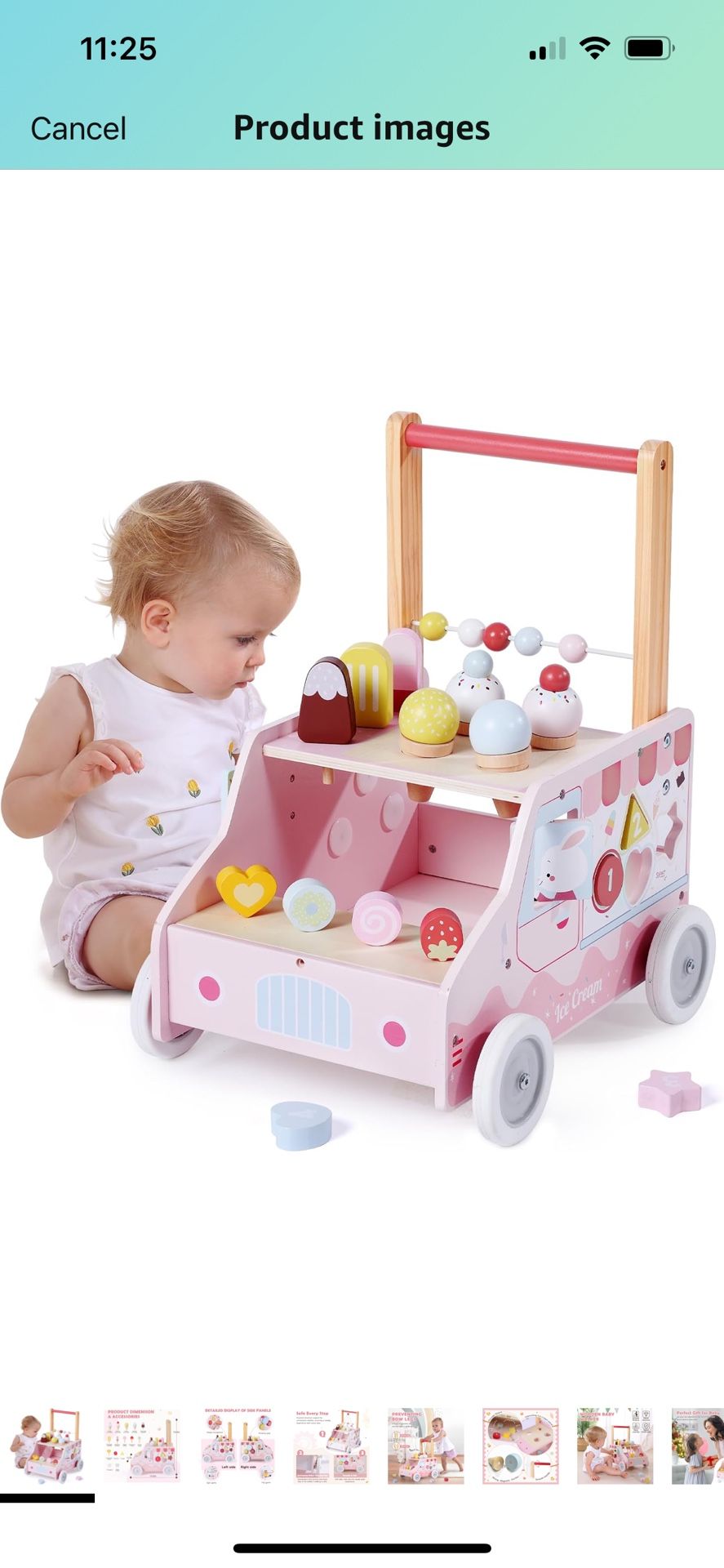 Baby/Toddler Ice cream Push Cart 🍦