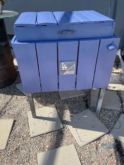 Rustic Wooden outdoor ice chest - 28 inches wide/ 19 inches deep / 34 inches high
