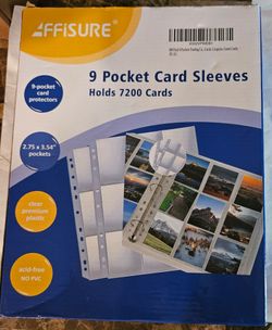 400 Pack 9 Pocket Trading Card Binder Pages, Holds 7200 cards
