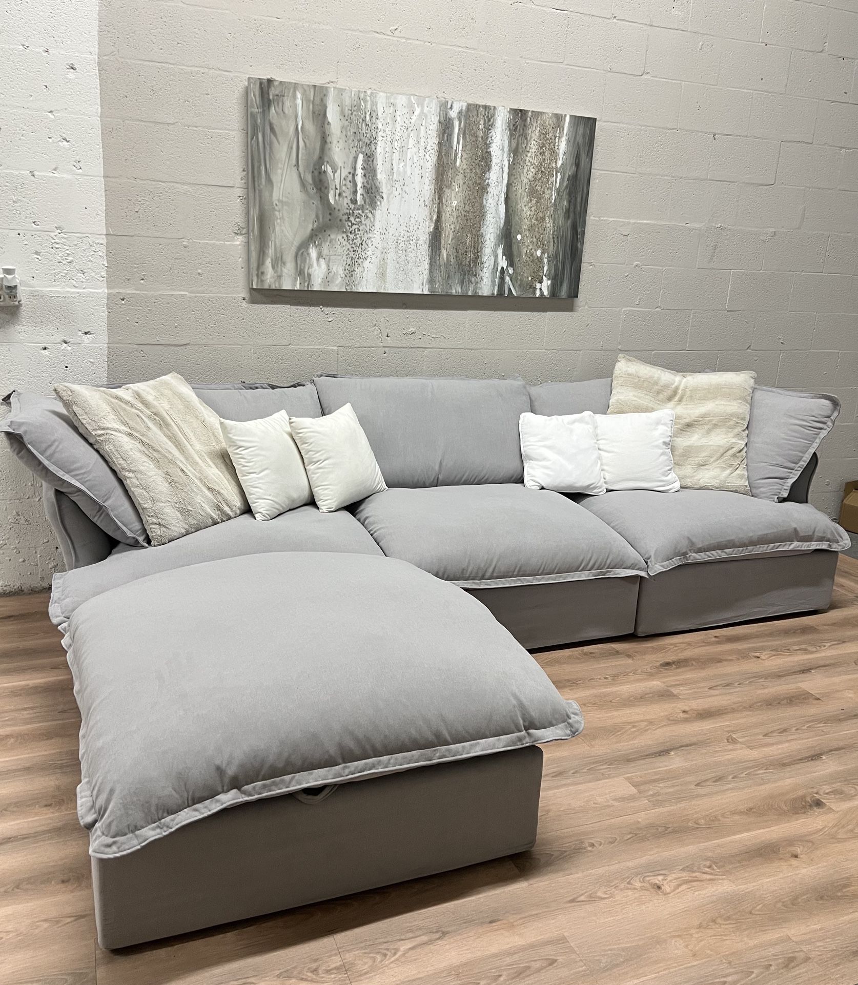 Light Gray Cloud Sectional (NEW)