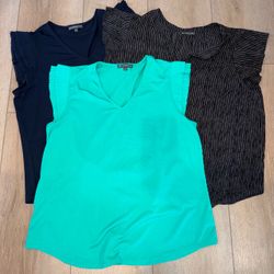 Adrianna Papell Flutter Sleeve Tops – Set of 3