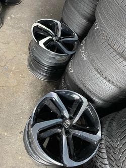 19 inch wheels Honda OEM 5x114 +50 19x8.5 set of matching 4 rims fully refinish like new. 1095$ for 4 plus tax . Original factory rims. Installation a