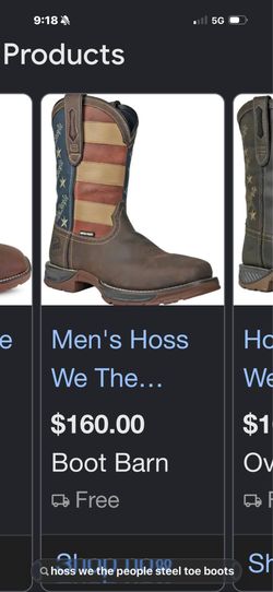 Hoss we the people steel toe work boots