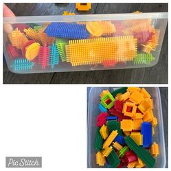 container of bristle blocks 