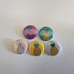 Pineapple Pin Back Buttons