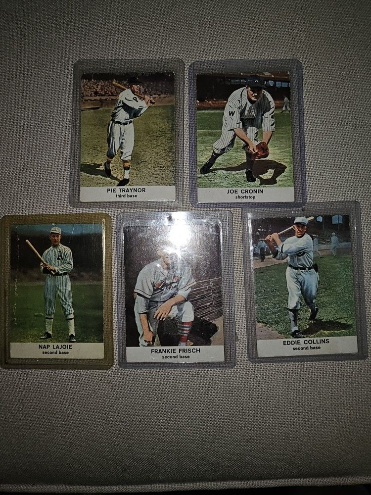 5 1960s Vintage Rare Baseball Cards