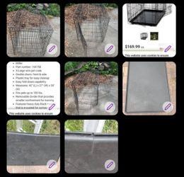 Wrought iron folding pet cage
