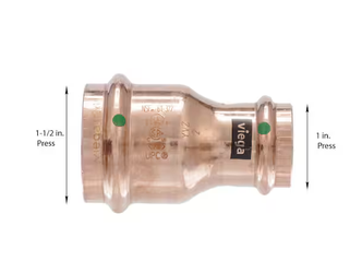 ProPress 1-1/2 in x 1 in. Press Copper Reducer
