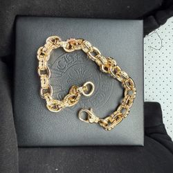 chrome hearts paper link bracelet