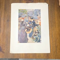 Pierre-Auguste Renoir Impressionist Women w/ Umbrellas Paper Print, Unframed