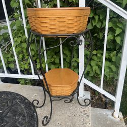 longaberger wrought iron basket stand