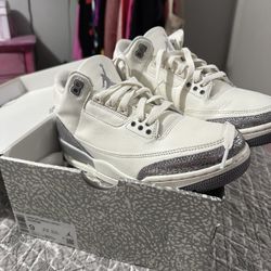 Air Jordan 3 Retro White Cement Reimagined – Worn Only Once!