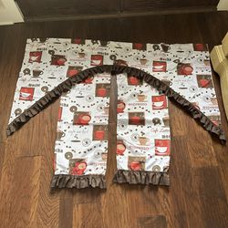 Coffee Valance And Curtains 