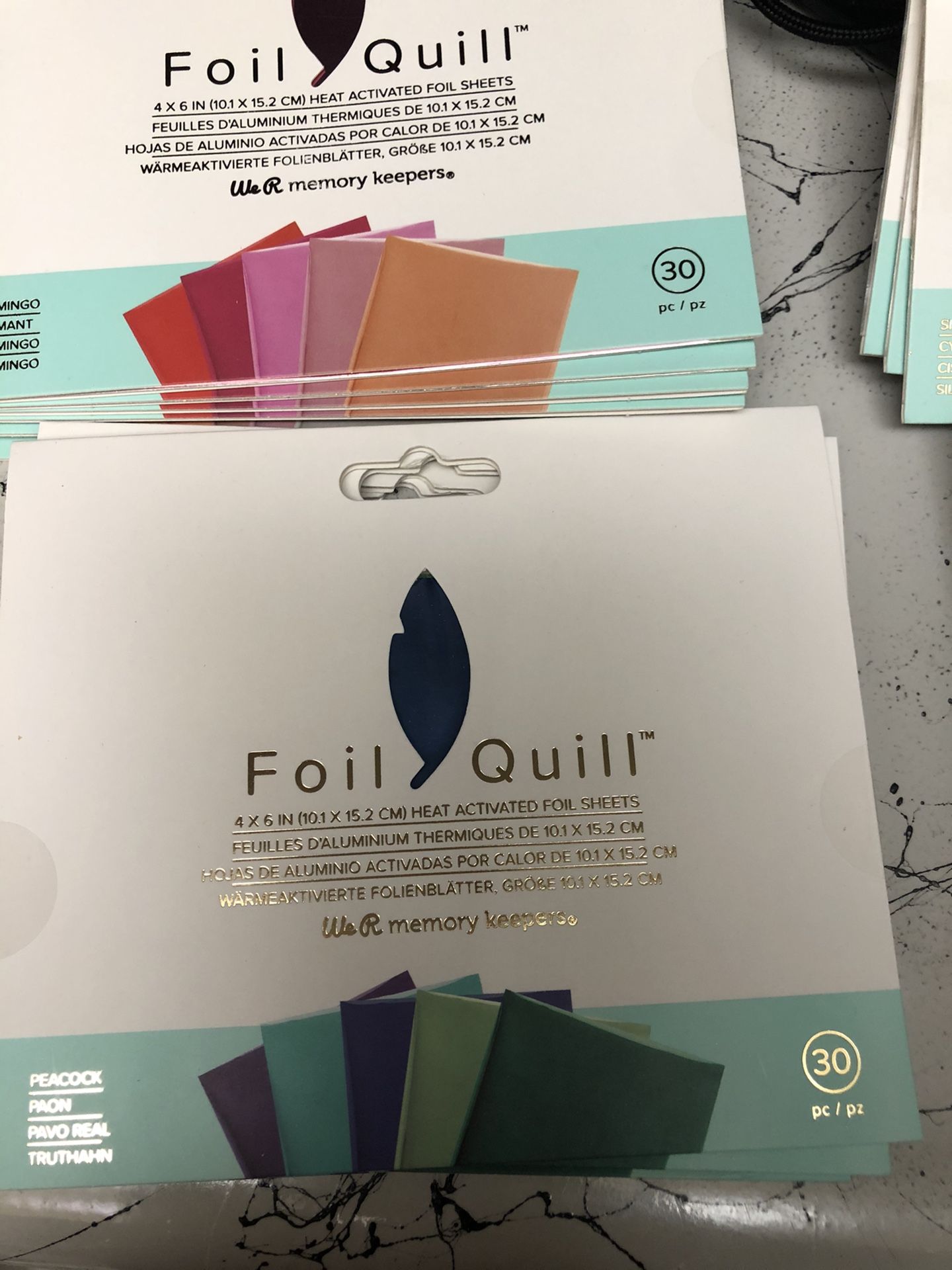Foil quill heat foil sheets