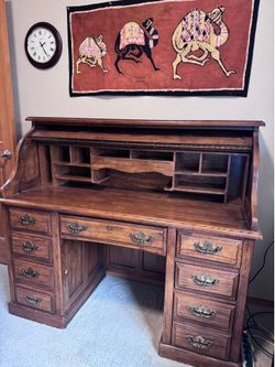 Antique roll-top desk