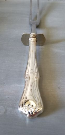 Sterling silver handled carving fork