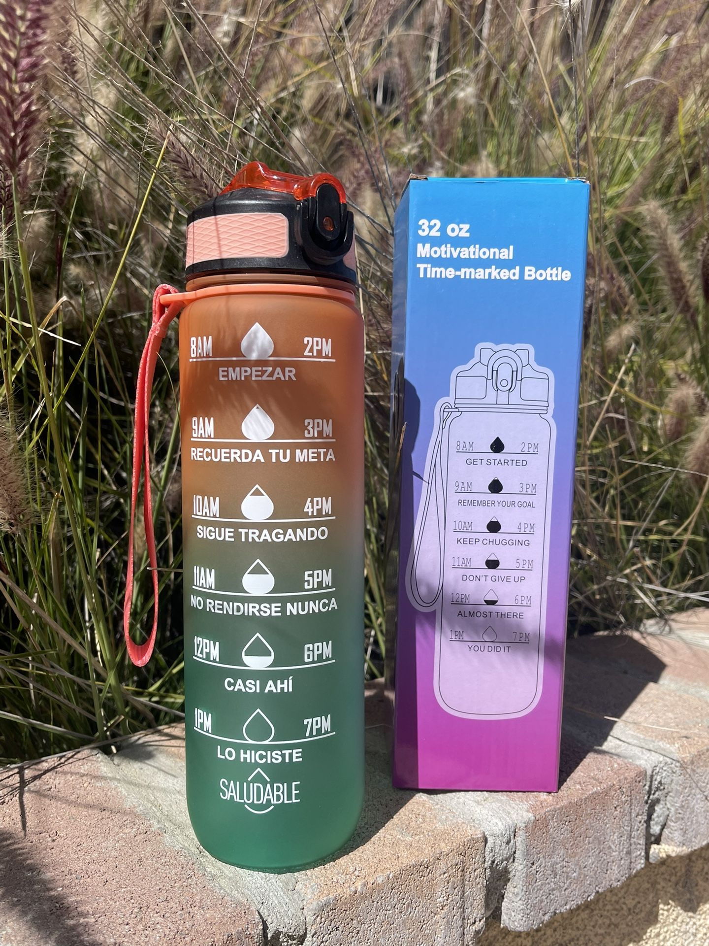 Sport Water Bottle with Time Markers to Keep You on Track!