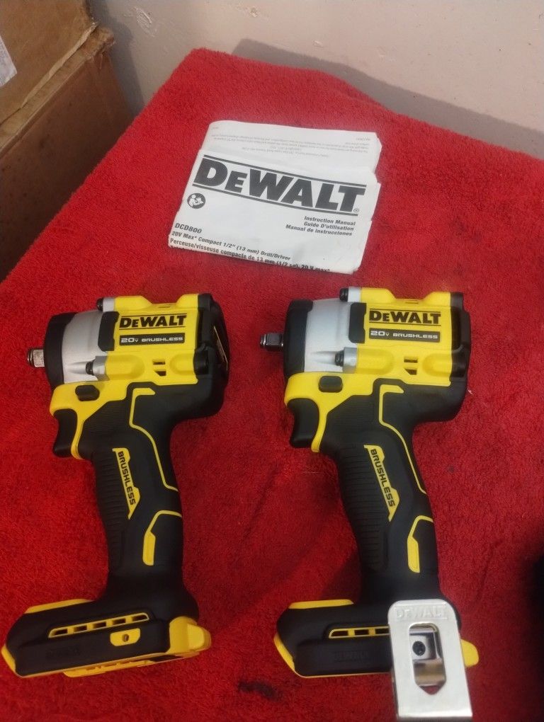 1/2&3/8 Dwalt Impact Wrech TOOL ONLY $150 Ea