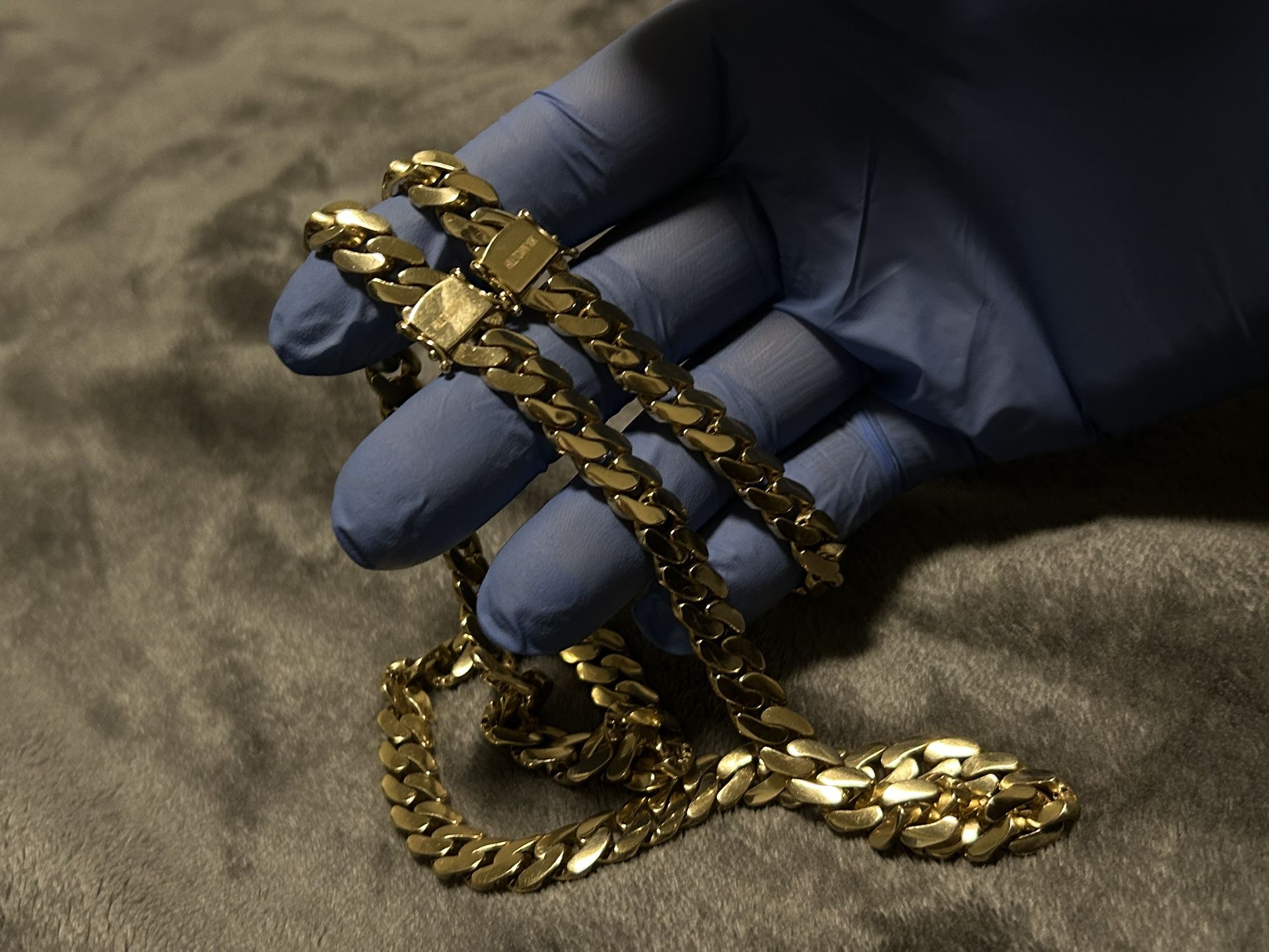 10k gold Miami Cuban set 20inch chain 8inch bracelet 9.5mm 60g all real gold no tradeszzz