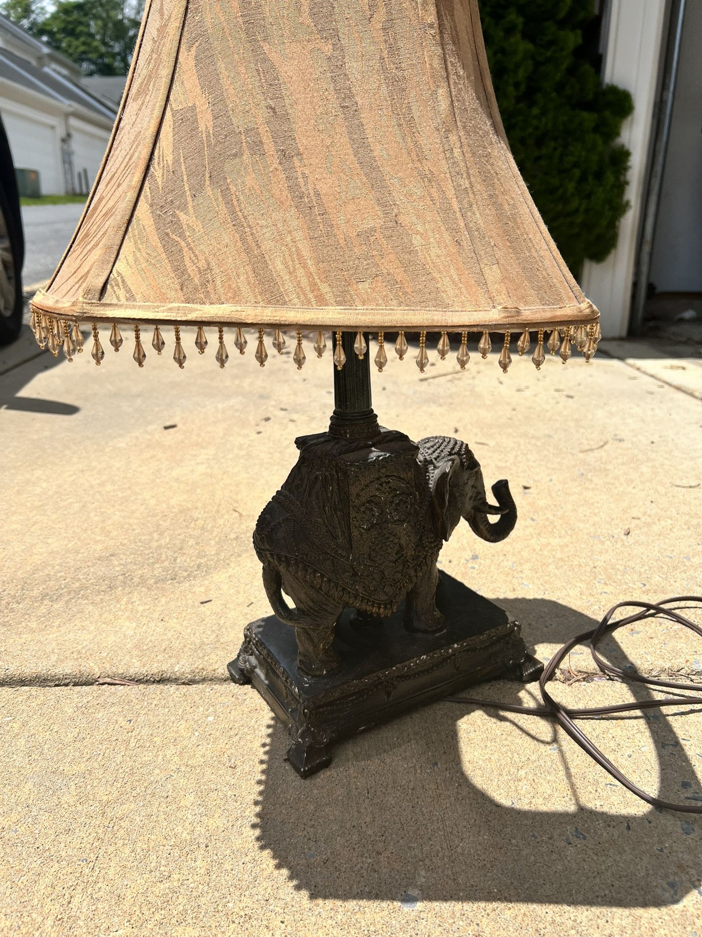 Antique Elephant Lamp