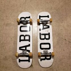 2 Skateboards, Labor Brand, Size 8 Custom 