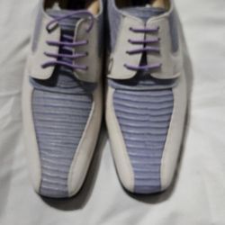 Light Purple &White Dress Shoes Size 10.5 With The Box 