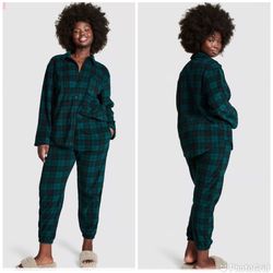 NWT PINK Victorias Secret POLAR FLEECE JOGGER PAJAMA SET XXL 