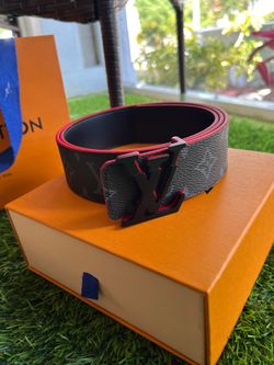LV Black/red Monogram belt Size 36 - Serious Buyeea