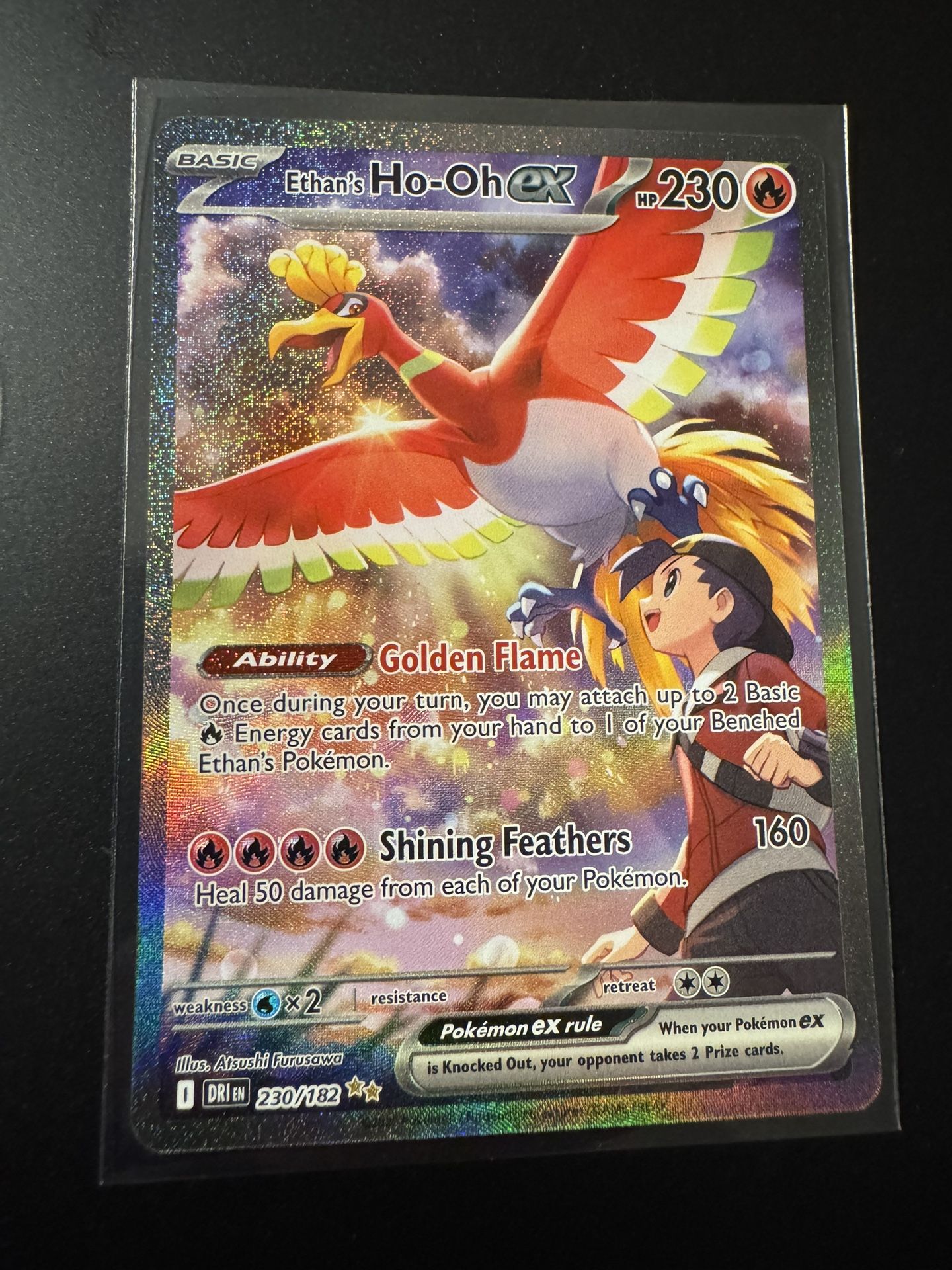 Ethan’s Ho-Oh ex Special illustration Rare (230/182) Destined Rivals Pokemon TCG