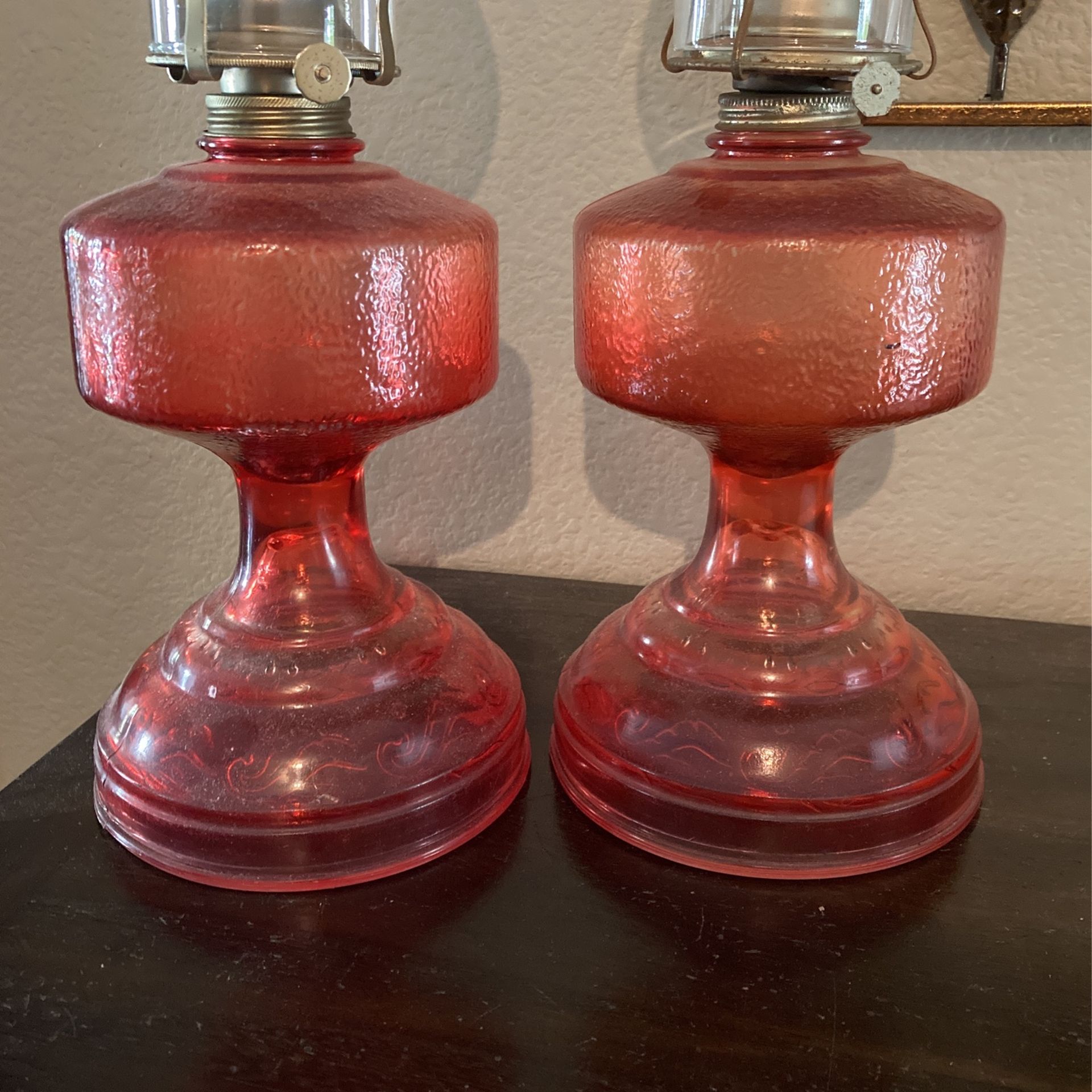 (2) Antique Kerosene/Oil Lamps