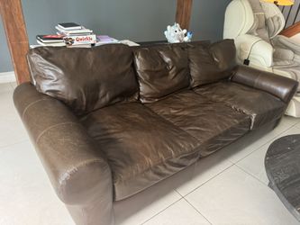 Pottery Barn Leather Sofa