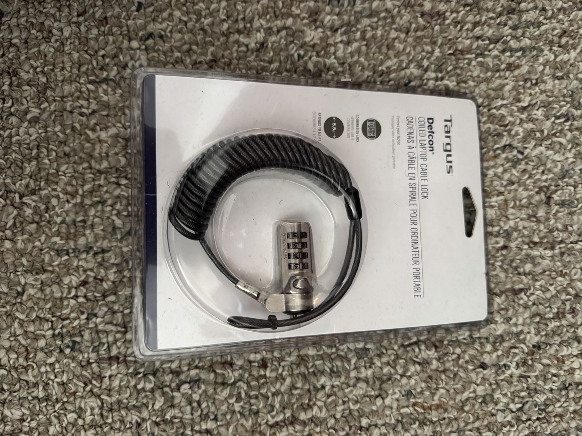 Targus Defcon Coiled Computer Lock Cable