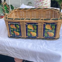 Basquet With Porcelain Decoration 