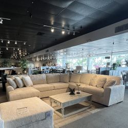 Ivory 4PC Chaise Sectional Couch