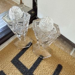Crystal  Mikasa Salt And Pepper Shakers