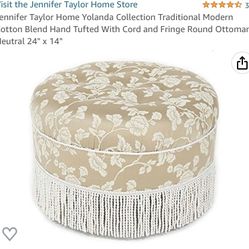 Jennifer Taylor Home Yolanda Collection Traditional Round Ottoman 