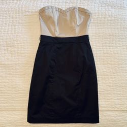 H&M Strapless Black and Taupe Dress