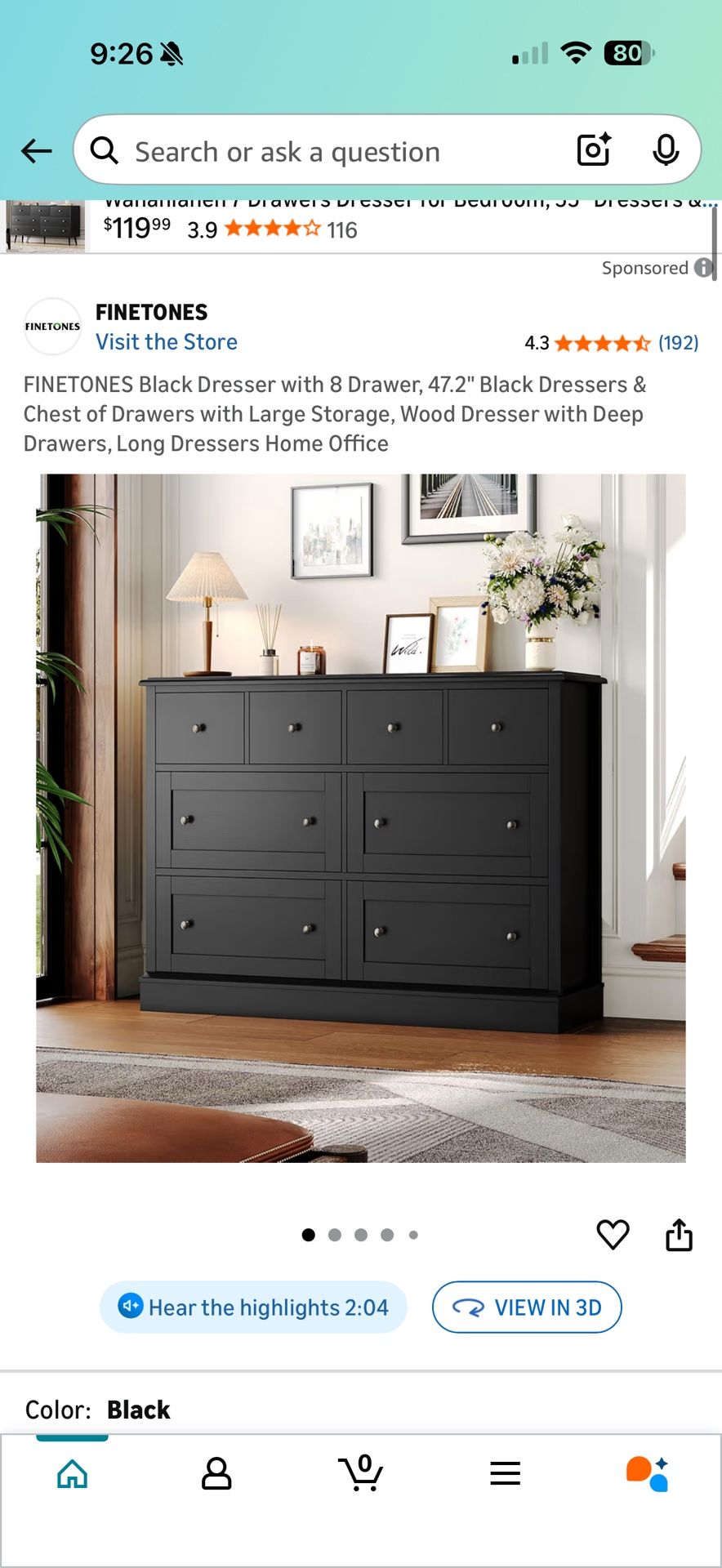 dresser new just assembled