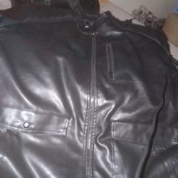 Leather Jacket Black Xl