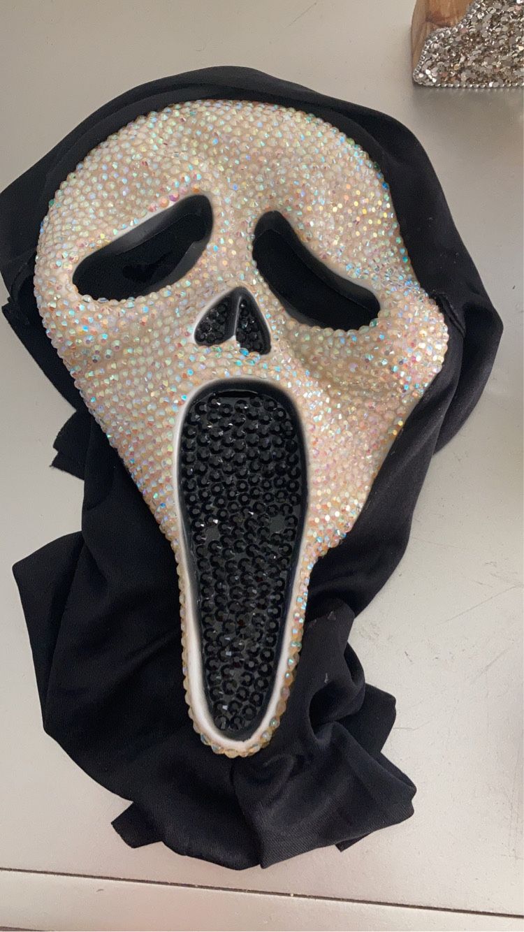Sparkly Ghost face Mask