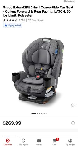 Graco Extend2Fit 3-in-1 Convertible Car Seat (NEW)