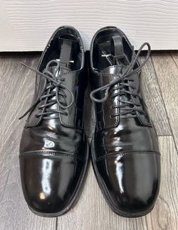 Nunn Bush Men’s Black Leather Oxford Dress Shoes Cap Toe Size 8.5M