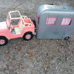 Doll Jeep And Camper 