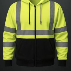 Sksafety ANSI/ISEA Class 3 High Visibility Reflective Hoodie Black/Yellow