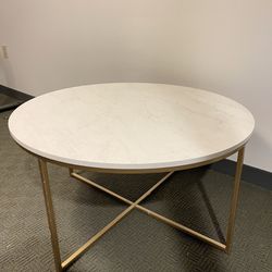 Faux marble Brass Coffee table 