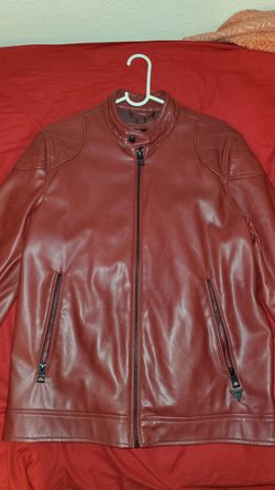 Guess dark rose leather jacket!