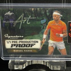Leaf Metal Classic Art Signature 1/1 Pre-Production Proof Rafael Nadal Card